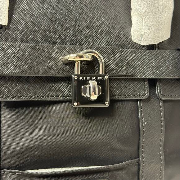 New Henri Bendel NY Authentic Black Nylon Jetsetter Mini Convertible Backpack - Picture 5 of 14